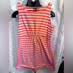 Tommy Bahama Dress. Orange and White Striped size large
